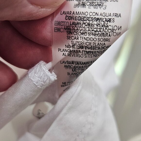 Karl Lagerfeld "C'est La Vie" Paris Rhinestone Graphic White Shirt Size (M) - Picture 4 of 14